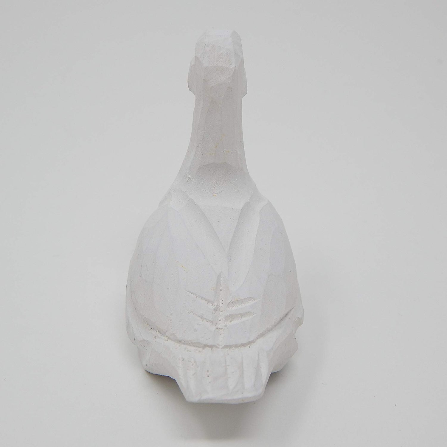 Selsela White Goose Keychain Bird Ring Hook Clip Charm Miniature Wood Mini Figurine Small Animal Selsela