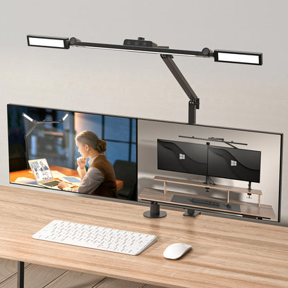 Marbosa Led Desk Lamp for Office Home, Architect Desk Lamp with Clamp, Ultra Bright Dimmable Table Light, Stepless Dimming and Tempering Desk Light - WoodArtSupply