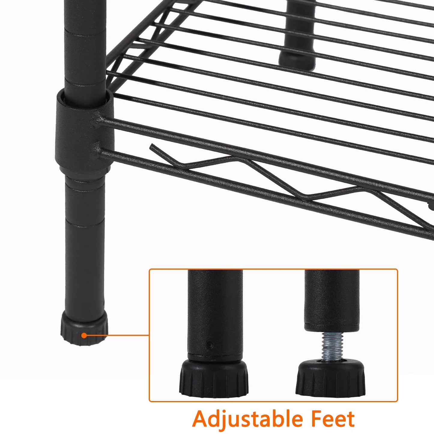 REGILLER 5-Wire Shelving Metal Storage Rack Adjustable Shelves,Standing Storage Shelf Units for Laundry Bathroom Kitchen Pantry Closet (Black,30L x - WoodArtSupply