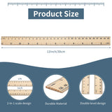 60 Pack Wooden Ruler 12 Inch Rulers Bulk Wood Measuring Ruler Office Ruler 2 Scale SZLFSX
