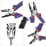 WORKPRO 8" Linesman PRO Screw Extractor Pliers(Combination Pliers) with Unique Non-slip Jaws, Stripped Screw Remover Tool, Lineman Pliers for Quickly WORKPRO