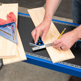 WORKPRO Aluminum Alloy Carpenter Square and Zinc-Alloy Square Ruler Set - 7 in. Rafter Layout Tool and 12 in. Combination Square Combo WORKPRO