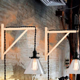 2 Pack Wall Mount Natural Wood Bracket Solid Bracket Shelf Supports Kits for Sconces Pendant Lights Swag Lamps Lighting Lamps Hanging Farmhouse HingoFuni