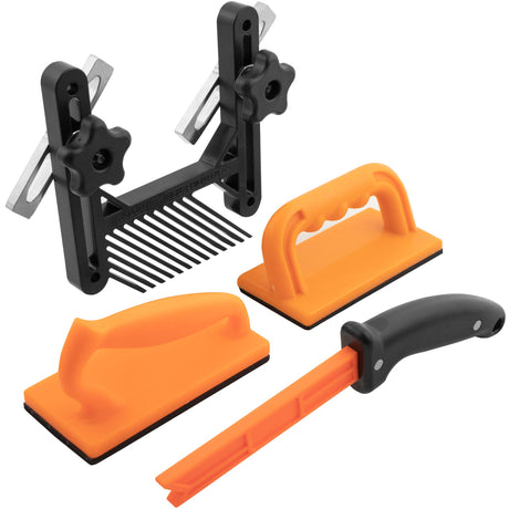 4 Piece Woodworking Safety Kit with Feather Board Magnetic Handle Push Stick Straight Handle Push Block and Angled Handle Push Block Ideal for Table Peachtree Woodworking Supply