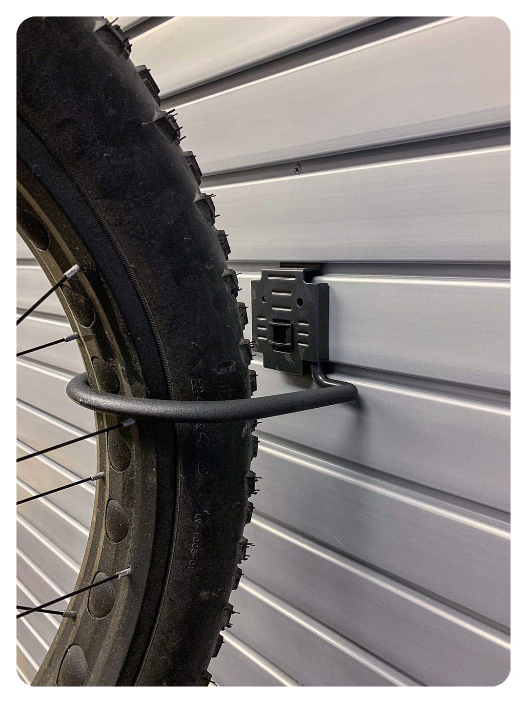 HandiWall Fat Tire Bike Hook with Locking Bracket for Bicycle Storage on Garage Slatwall Panels HandiWall