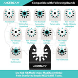 AMZBSAW 16 PCS Titanium Oscillating Saw Blades Metal Cutting, Universal Multitool Blades for Metal Nails Hard Material and Wood Plastic, Multi Tool AMZBSAW