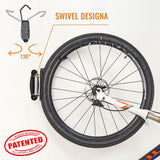 Wallmaster Swivel Double Bearing Design Bike Rack, Wall Mount Bicycles 2-Pack Storage System Vertical Bike Hook for Indoor/Outdoor Wallmaster