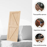 EaseLife 36in x 84in Sliding Barn Wood Door,Interior Doors,DIY Assemblely,Solid Natural Spruce Panelled Slab,Easy Install,Apply to Rooms & Storage EaseLife