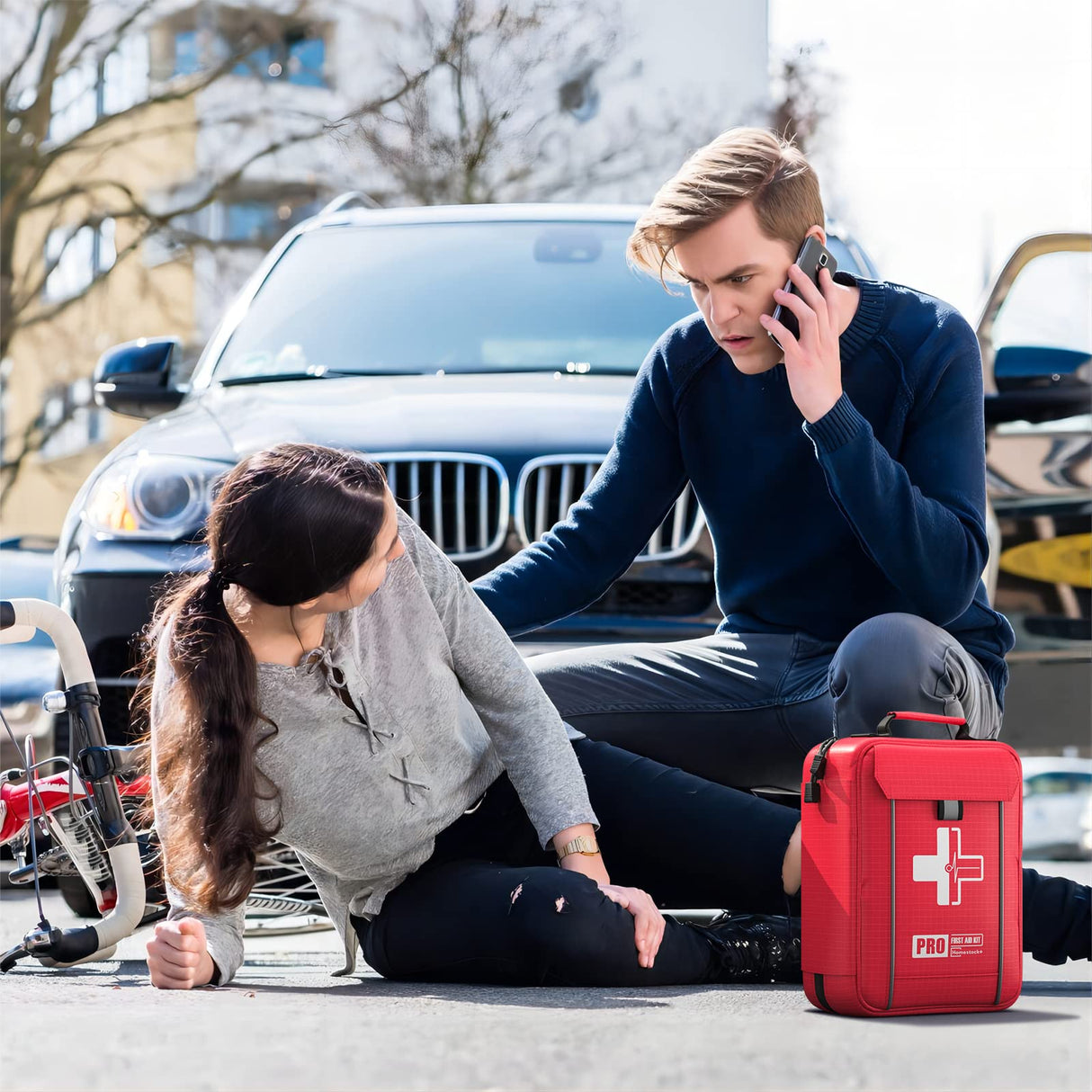 【2024 Upgrade】 Comprehensive First Aid Kit with Labelled Compartments, Molle System Emergency Kits for Car,Home,Hiking, Backpacking, Camping, Homestockplus