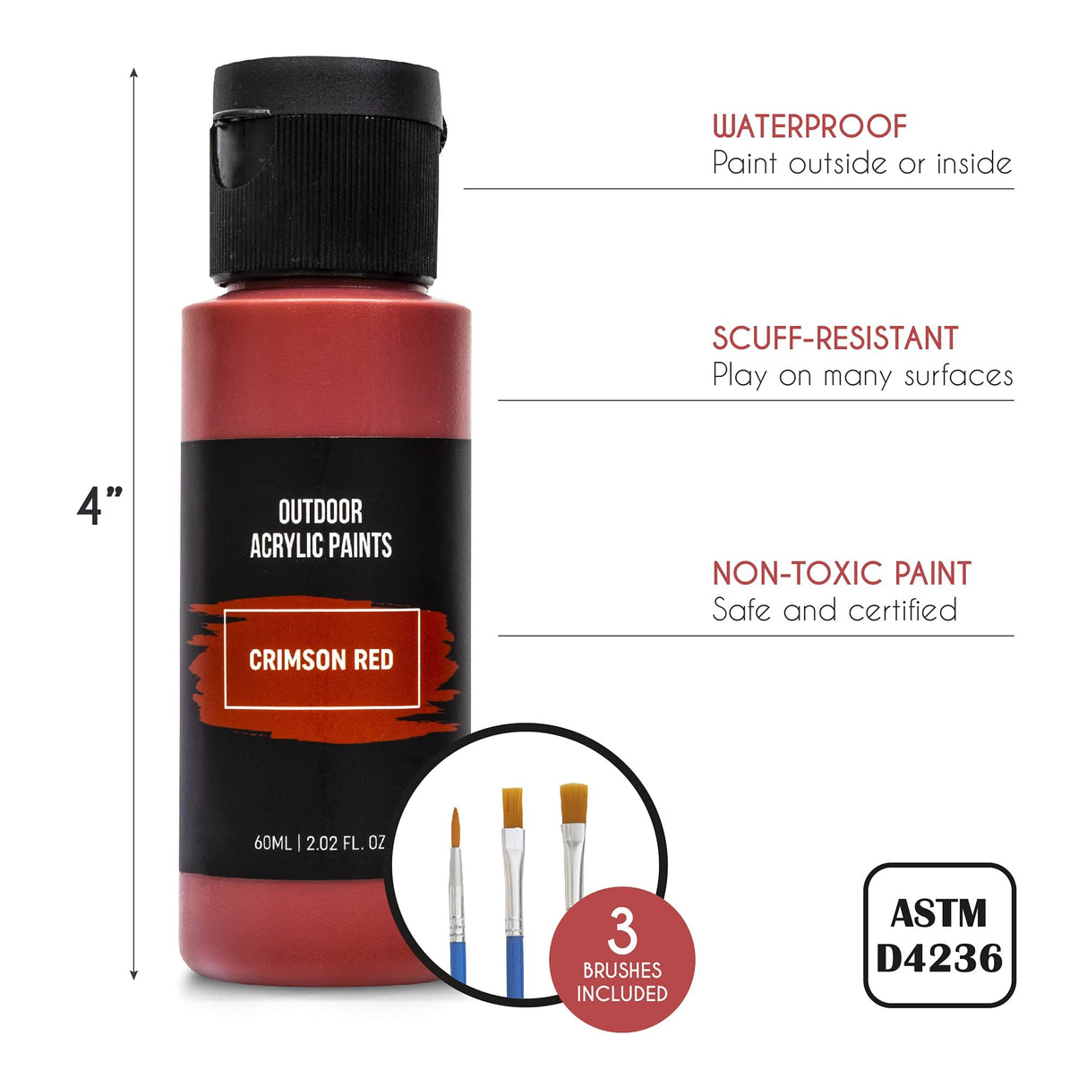 Outdoor acrylic paint set (2 fl oz)- 20 Tubes 2 with Glow in the Dark Effect - Art supplies for Adults - For multiple use- Woods, Leather, Metal & Zenacolor