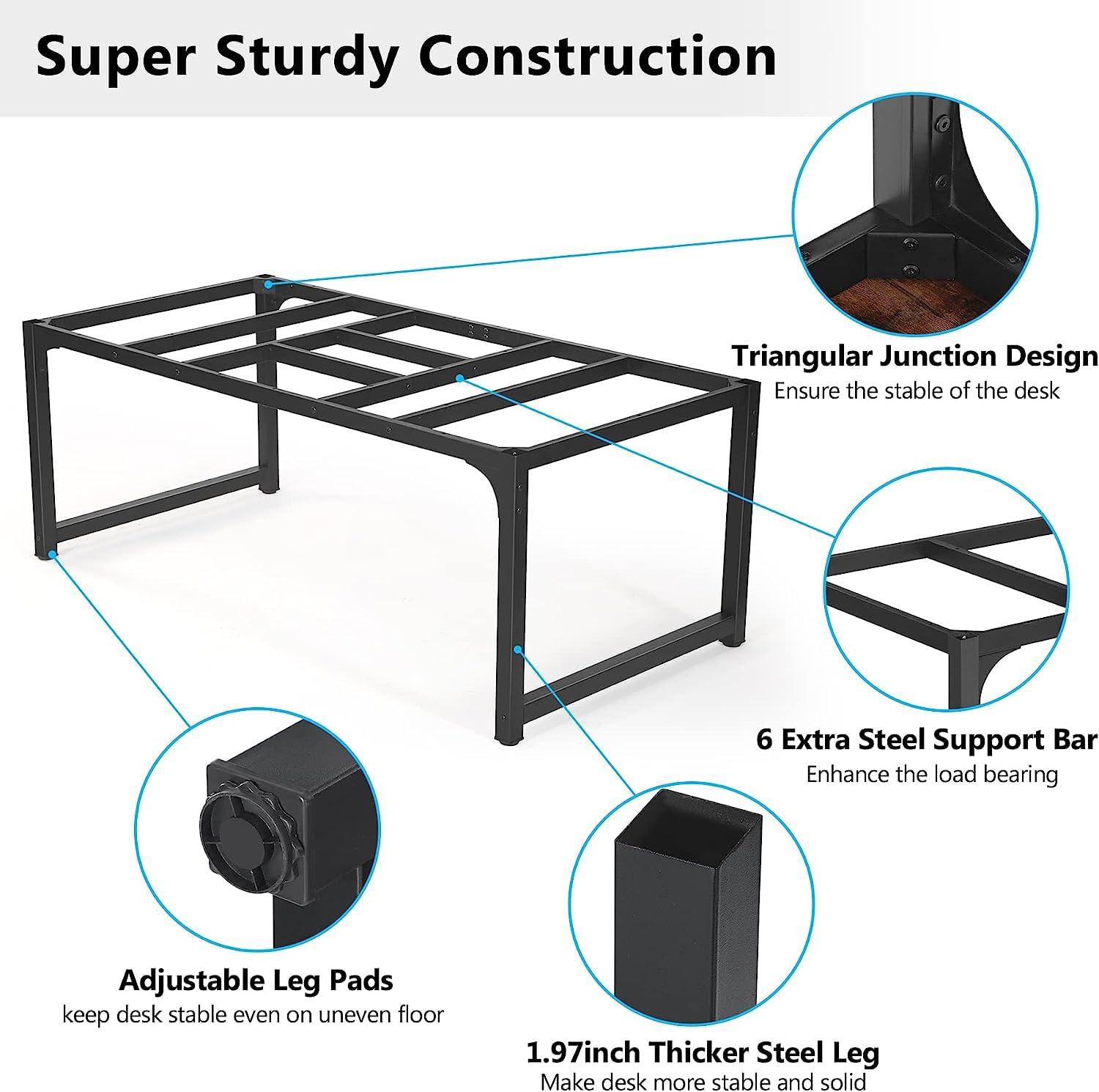 Tribesigns Modern Computer Desk, 70.8 x 35.4 inch Large Executive Office Desk Computer Table Study Writing Desk Workstation for Home Tribesigns
