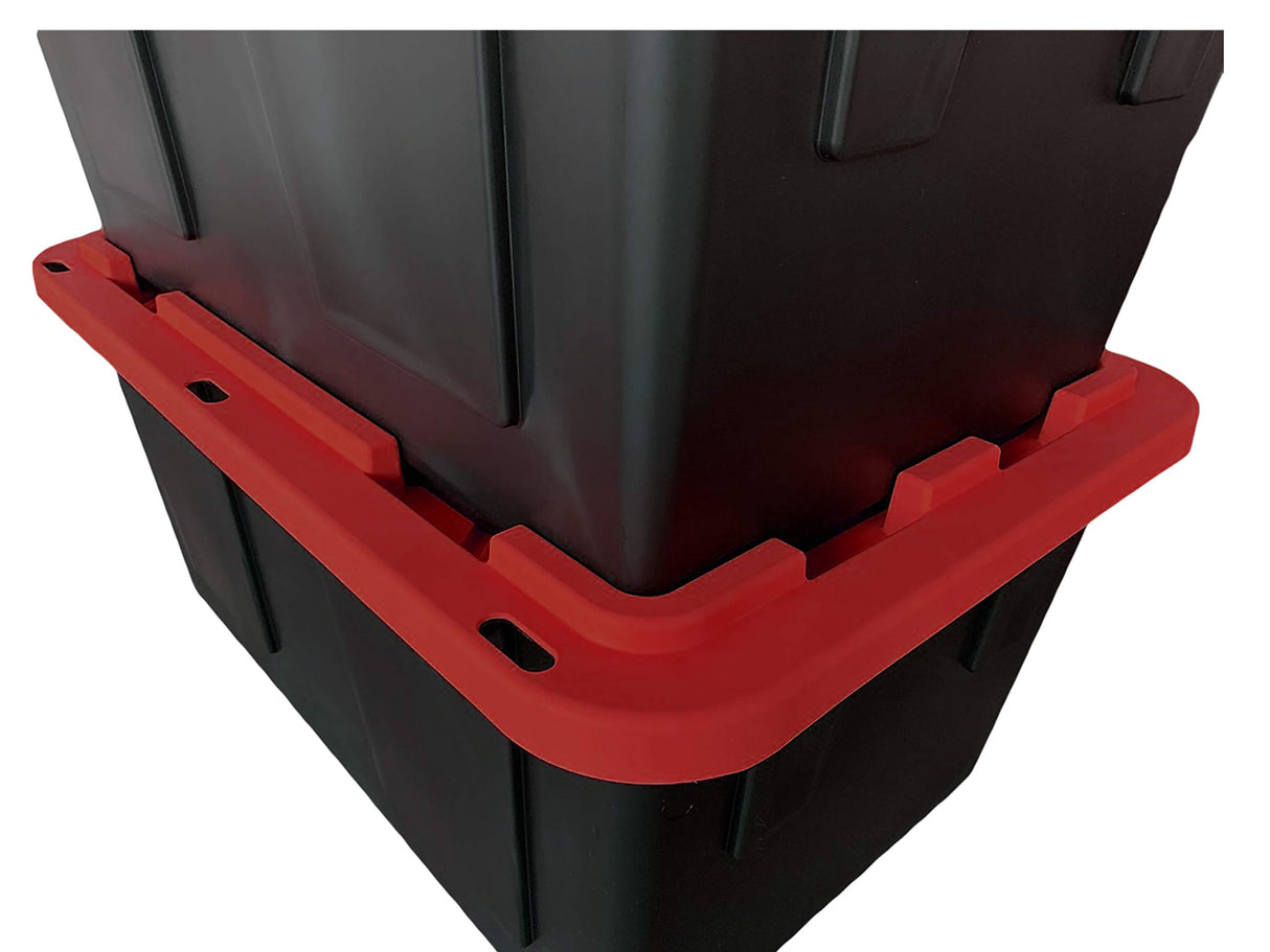 MonsterRAX 27 Gallon Storage Bins - Stackable, Lockable, 5-pack (Red) MonsterRAX Storage Solutions