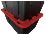 MonsterRAX 27 Gallon Storage Bins - Stackable, Lockable, 5-pack (Red) MonsterRAX Storage Solutions
