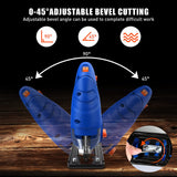 SORAKO Jigsaw, 5.0Amp Jig Saw Tool Corded Electric Power Cutter,800-3000 SPM Jig Saw, 6 Variable Speed, 0°-45° Bevel Cutting, 4 Orbital Sets, for SORAKO