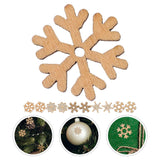 VOSAREA Christmas Unfinished Wooden Snowflake Ornaments: 200pcs Snowflake Hanging Cutouts Blank Wood Slices DIY Craft Embellishments for Xmas Tree VOSAREA