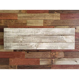 Rockin' Wood 3 Foot DIY Blank Rustic Weathered Reclaimed Natural Wood Sign with Sawtooth Hangers for Door or Porch Decor, Whitewash Rockin' Wood
