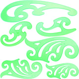 6 Pieces Plastic French Curve Ruler Multi-Function Comic Template Tool Set for Drafting Drawing Template, 6 Assorted Sizes TecUnite