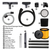 Vacmaster VOC508S 1102 5 Gallon Stainless Steel Wet Dry Shop Vacuum and 3 Gallon Ash Tank Combo Vacmaster