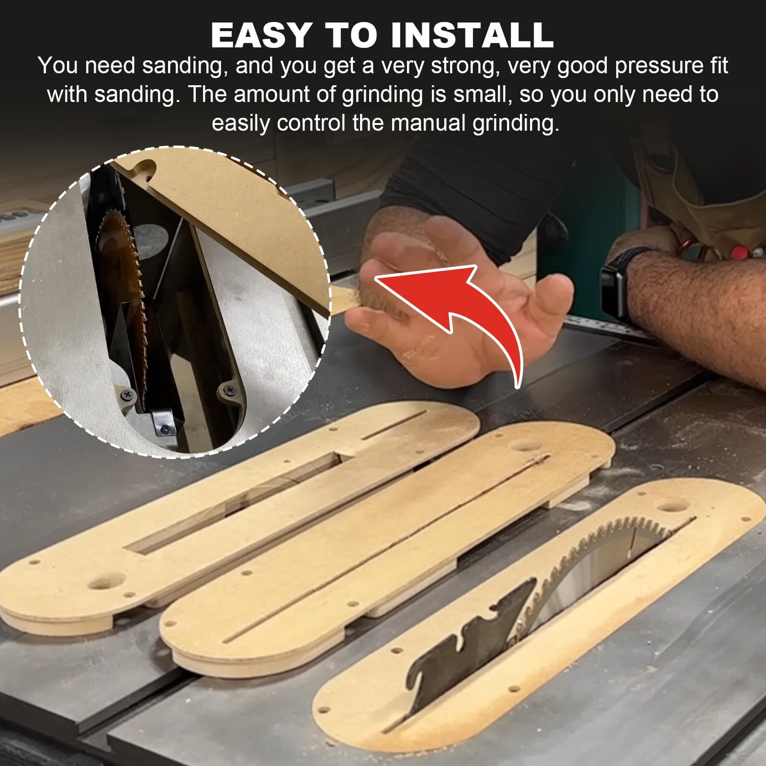 Dado Throat Plate Zero Clearance insert Fits Delta Table Saws 36-725, 36-725T2, 36-5152, 36-5000, 36-5000T2 RMSPO