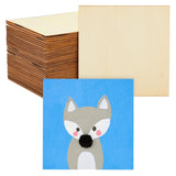 36 Pack 5x5 Wooden Squares for Crafts, Unfinished Wood Tiles for DIY Projects (0.1 in Thick) Bright Creations