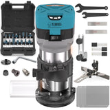 TWOWIN Router Tool, 6.5 Amp 1.25 HP Hand held Wood Router Tool, Compact Palm Trim Router for Woodworking, 6 Variable Speeds Fixed Base Laminate TwoWin