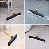 Yocada Floor Squeegee Scrubber Adjustable Telescopic Pole Heavy Duty Household Broom EVA Foam Blade for Garage Courtyard Shower Bathroom Floor Marble Yocada