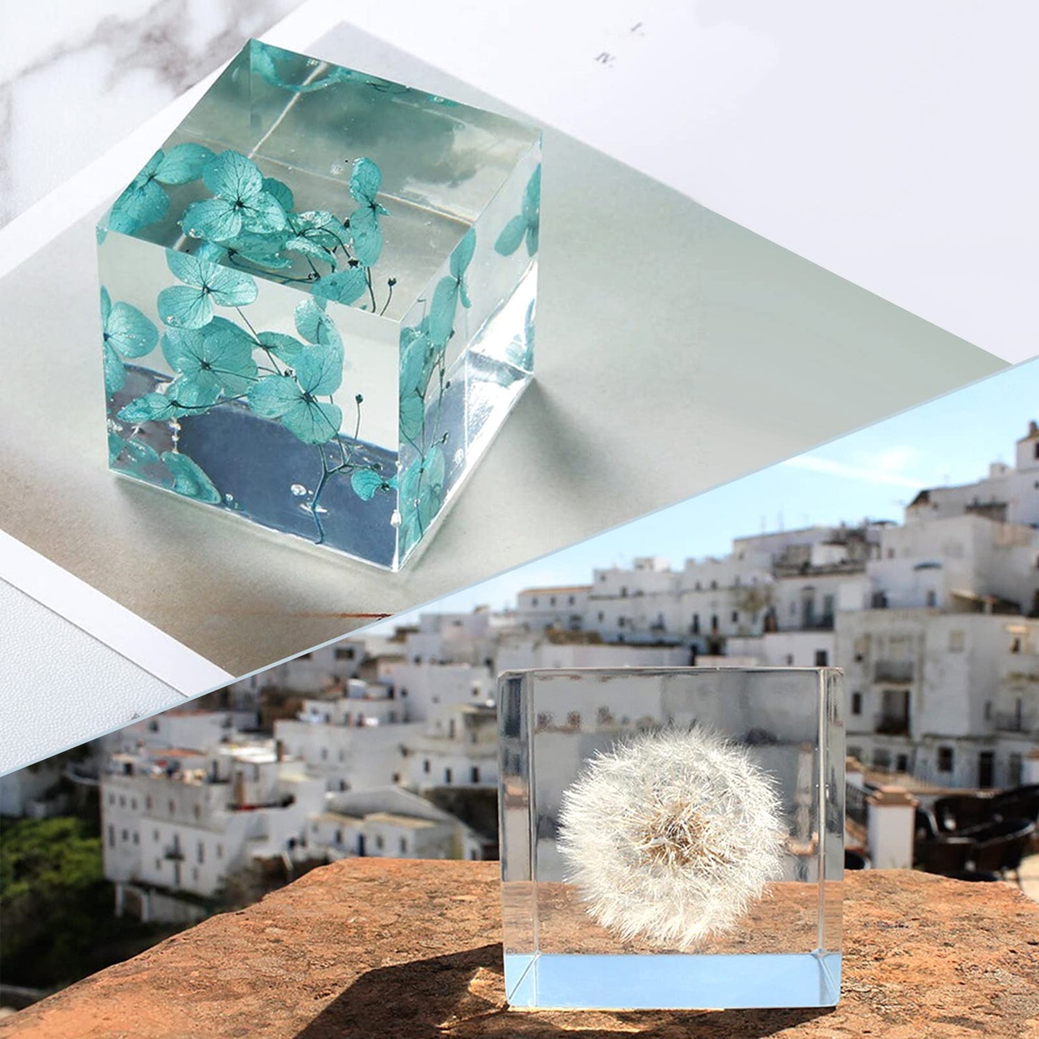 Large Square Resin Molds-Large Cube Silicone Casting Molds for DIY Art Epoxy Resin,Transparent Deep Square Silicone Molds for Resin Casting,4 Inch Sakolla