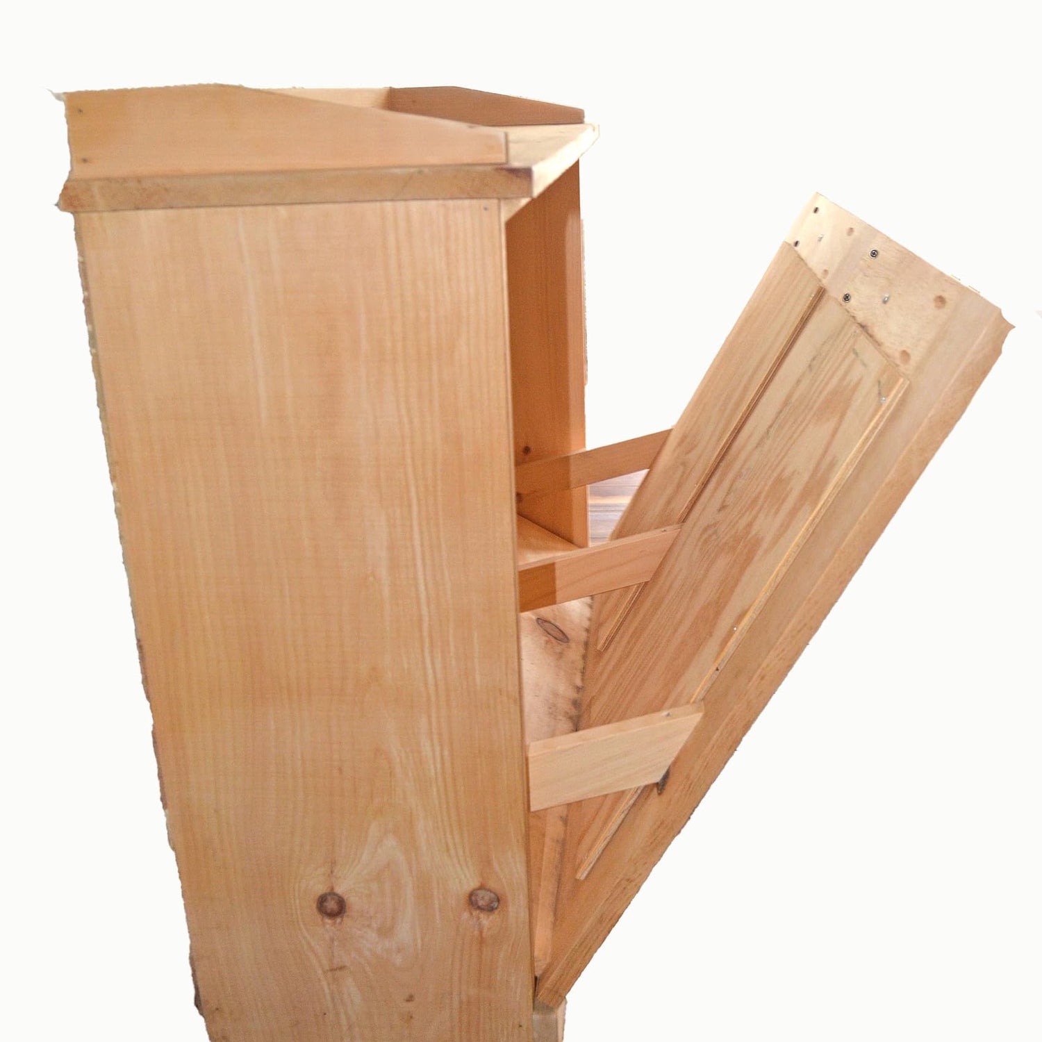 Country Barn Single Tilt-Out Single Trash Cabinet: Efficient and Stylish Trash Cabinet Crafted from Unfinished Pine Wood, is Designed to Hold Country Barn Gifts