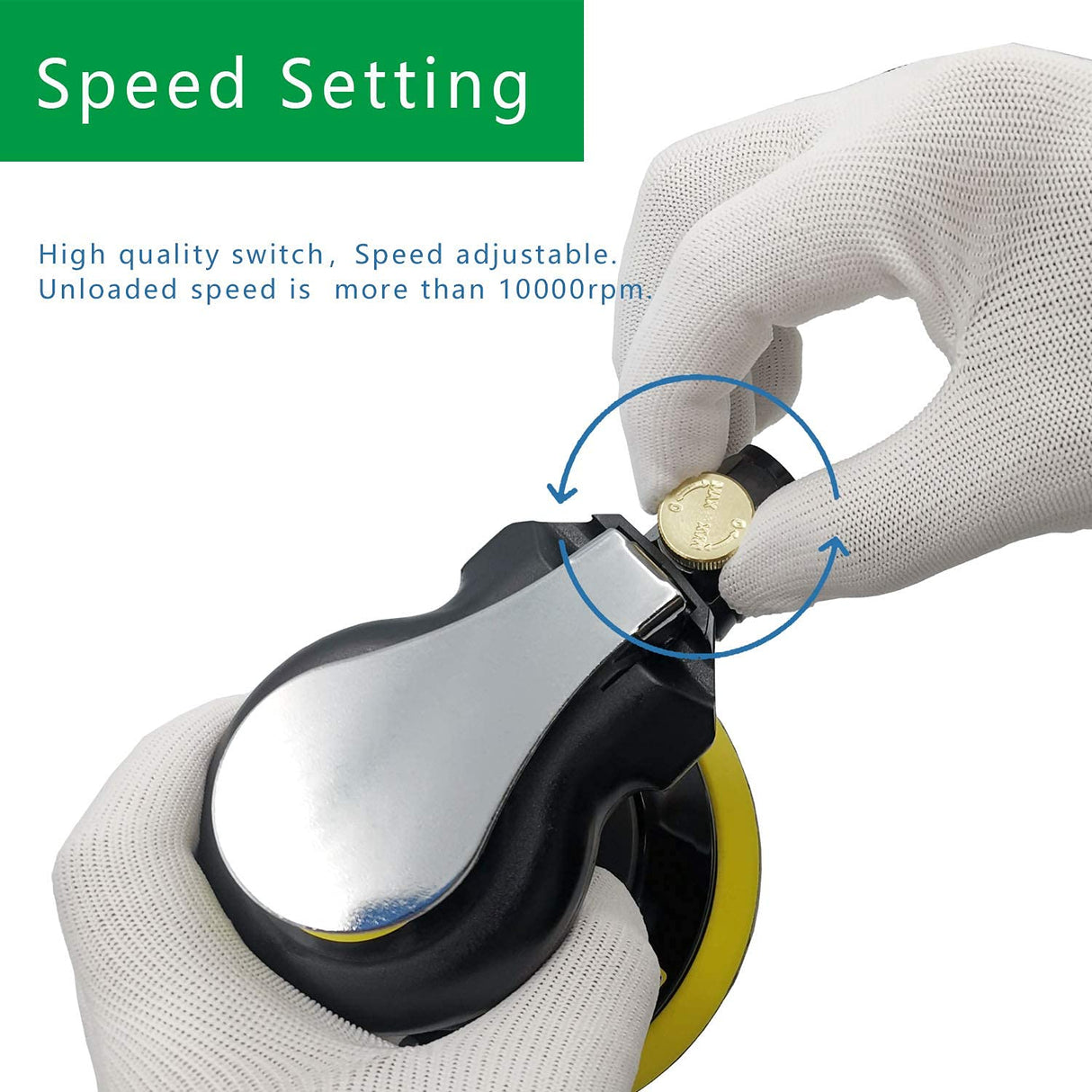 Air Random Orbital Sander, 5"6"Vacuum Air Sander, Dual Action Pneumatic Sander include5 inch 6 Inch Pads and sandpaper, Polisher for Car or Metal StrongTools