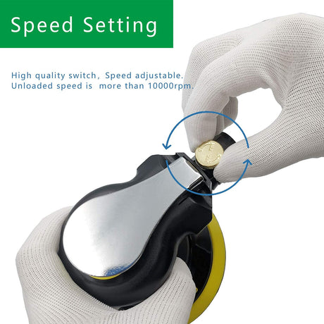 Air Random Orbital Sander, 5"6"Vacuum Air Sander, Dual Action Pneumatic Sander include5 inch 6 Inch Pads and sandpaper, Polisher for Car or Metal StrongTools
