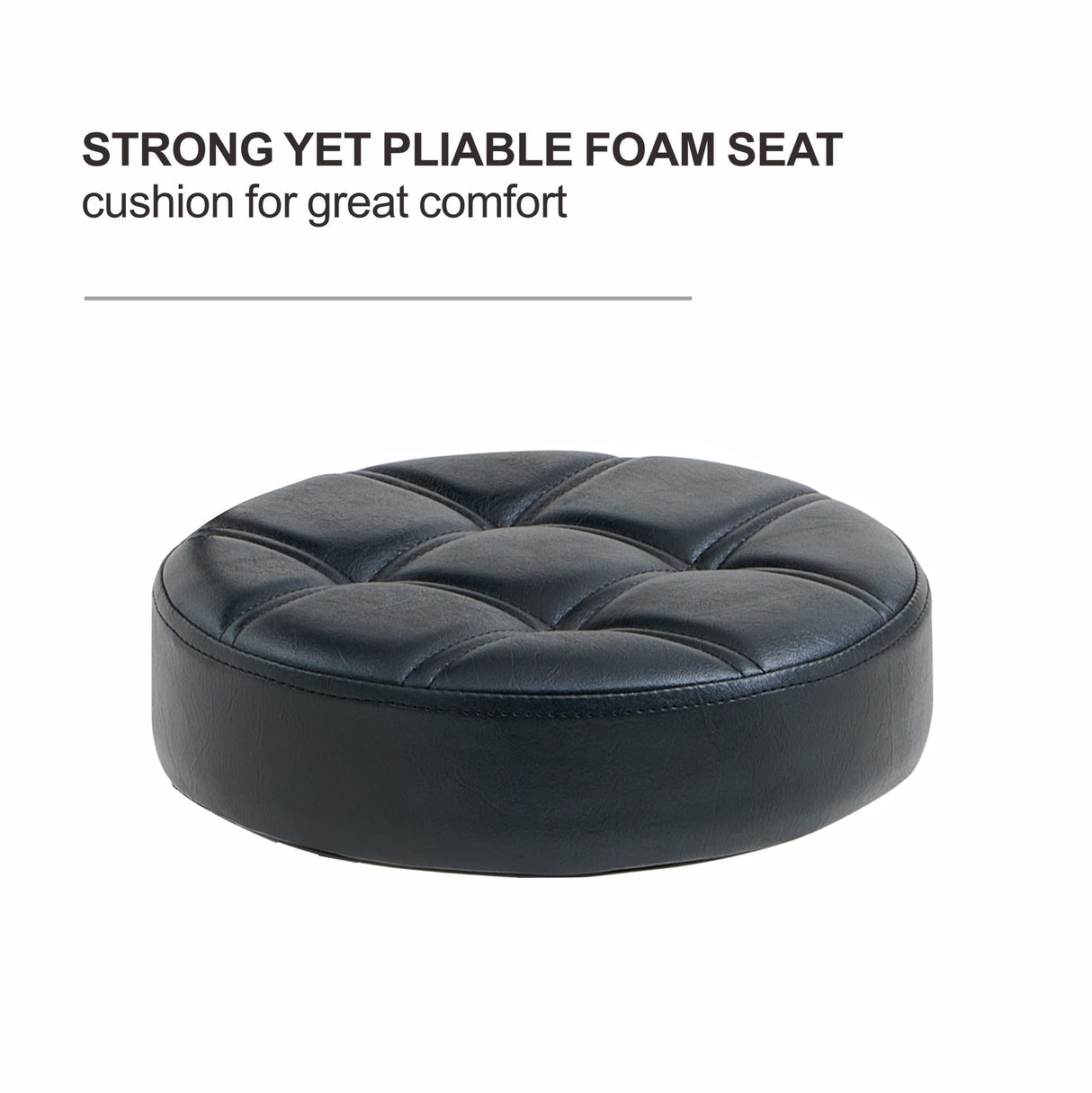 Grace & Grace Height Adjustable Rolling Swivel Tall Stool Chair with Back Support,Heavy Duty Stool with Wheels for Salon,Massage, Factory, Shop,Work Grace&Grace