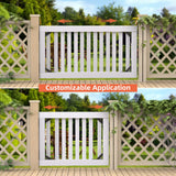 Gate Corner Brace Bracket Gate Kit for Wooden Fence Gate Hinges No Sag Frame Kit for Shed Doors, Driveway Gates, Corral Gates, Wood Windows (Black) Highpro