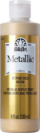 FolkArt Acrylic Paint in Assorted Colors (8 oz), , Pure Gold FolkArt