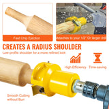 VEVOR Tenon Cutter, 1.5" / 38 mm Diameter, with Dual Curved Blades & Button Screws Home Master Kit, Premium Aluminum & Steel Log Furniture Cutter, VEVOR