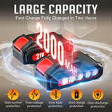 Mini Chainsaw 6-Inch Battery Powered - Cordless Electric Handheld Chainsaw with 2 Rechargeable Batteries - 21V Small Power Chain Saws Battery Tomyvic