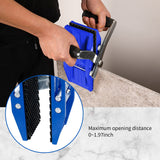 TIEKJOT 2 Pack Granite Carrying Clamps Double Handed Stone Carry Clamp Heavy Duty with Rubber-lined（0-2.36in) 660lbs Lifting Tools Panel Carriers for TIEKJOT