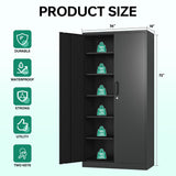 Letaya Metal Garage Storage Cabinets with Lock-72 Tall Tool Organizer Steel Lockers, 5 Adjustable Layers Shelves for Letaya