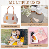 Geetery 100 Pcs PU Leather Key Fob Kit Blanks Key Fob Bulk with Rivets Key Rings DIY for Laser Engraving(Colorful) Geetery