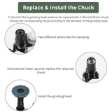 EYPINS Air ‎Right Angle Die Grinder 1/4" 90 Degree Heavy Duty 20,000 RPM Compressed Sander Polisher Tool for Contour Grinding, Polishing, Milling EYPINS