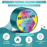 JDiction UV Resin Tape for Epoxy Resin Molding, 2.5IN W x 108FT L Resin Tape, 392℉ Heat Resistant Anti-Corrosion, Easy Peel, Epoxy Resin Tape for JDiction