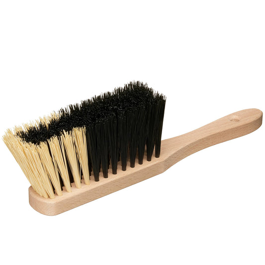 11.2" Hand Broom Medium-Soft Bristles Bench Brush, Sweeping Brush with Wooden Handle, Lightweight Dusting Brush, Handheld Small Broom, Shop Brush - WoodArtSupply