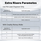 4Pcs Laser Engraver Raiser for Creality Falcon 2 Laser Cutter and Engraver Machine, Laser Engraving Machine Riser, Increase 56mm (2.2 inch) Creality