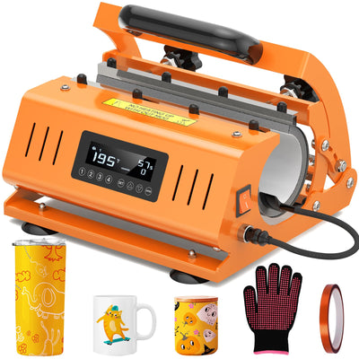 Tumbler Heat Press Machine Pro 30 OZ - Diyand 110V Heat Press Fits 30OZ 20OZ 16OZ Sublimation Skinny Straight Tumblers Glass, 11OZ DIY Mug Tumbler