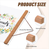 6 Pack Magnetic Poster Frame Hanger Light Wooden Frames Hanger for Posters Teak Wood Poster Hanging Kit for Walls Maps Prints Photos Pictures Canvas Kanayu