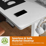 Sweetcrispy Standing Desk Adjustable Height, 48inch Electric Sit Stand up Desk for Home Office, Modern Rising Work Table for Computer Laptop, Lift Sweetcrispy