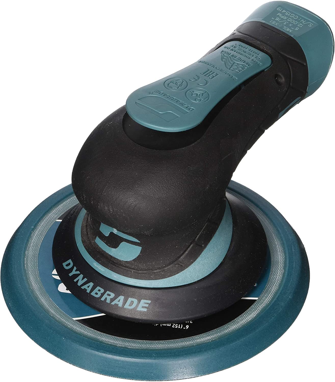 Dynabrade (X61) Dynorbital Extreme 6" (152 mm) Diameter Random Orbital Sander, Non-Vacuum, Vinyl Pad Face | Proportionate 3/16" (5 mm) Diameter Orbit - WoodArtSupply