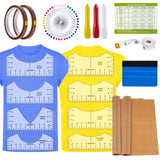 18Pcs Sublimation Accessories, Tshirt Ruler Guide Vinyl Alignment Tool, Heat Press Accessories, Teflon Sheet Non Stick 16x20", Heat Resistant Tape tietoc