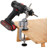 Fasmov Table Vise, 2in1 Bench Vise Home Table Vise Clamp-On Vise 360 Degrees Aluminum Alloy Swivel Rotating Universal Clamp for Electric Drill Stent Fasmov