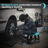 DURATECH Rolling Mechanic Stool, Shop Stools with 2 Inch Swivel Wheels, Heavy Duty Garage Creeper Seat with Tool Tray, 300 Lbs Loading Capacity(Tools DURATECH