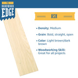 The Hardwood Edge Ash Hardwood Planks - 2-Pack Ash Wood for Unfinished Wood Crafts - 1/4’’ (6mm) 100% Pure Hardwood - Laser Engraving Blanks - Ash THE HARDWOOD EDGE